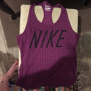 Purple &black Nike t back top 2 HR SALE ONLY